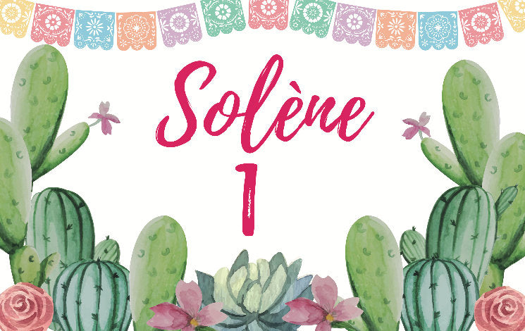 Cactus Party Backdrop, Bridal Shower Fiesta,Cactus Desert Party,Cinco de Mayo,Watercolor,Mexican Theme, Printed BBD0134