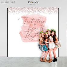 Load image into Gallery viewer, Bridal Shower Backdrop,Last Fling Before the Ring,Engagement Party Photo Backdrop,Vinyl Printed Banner,Ready to Ship RS-BBR0026
