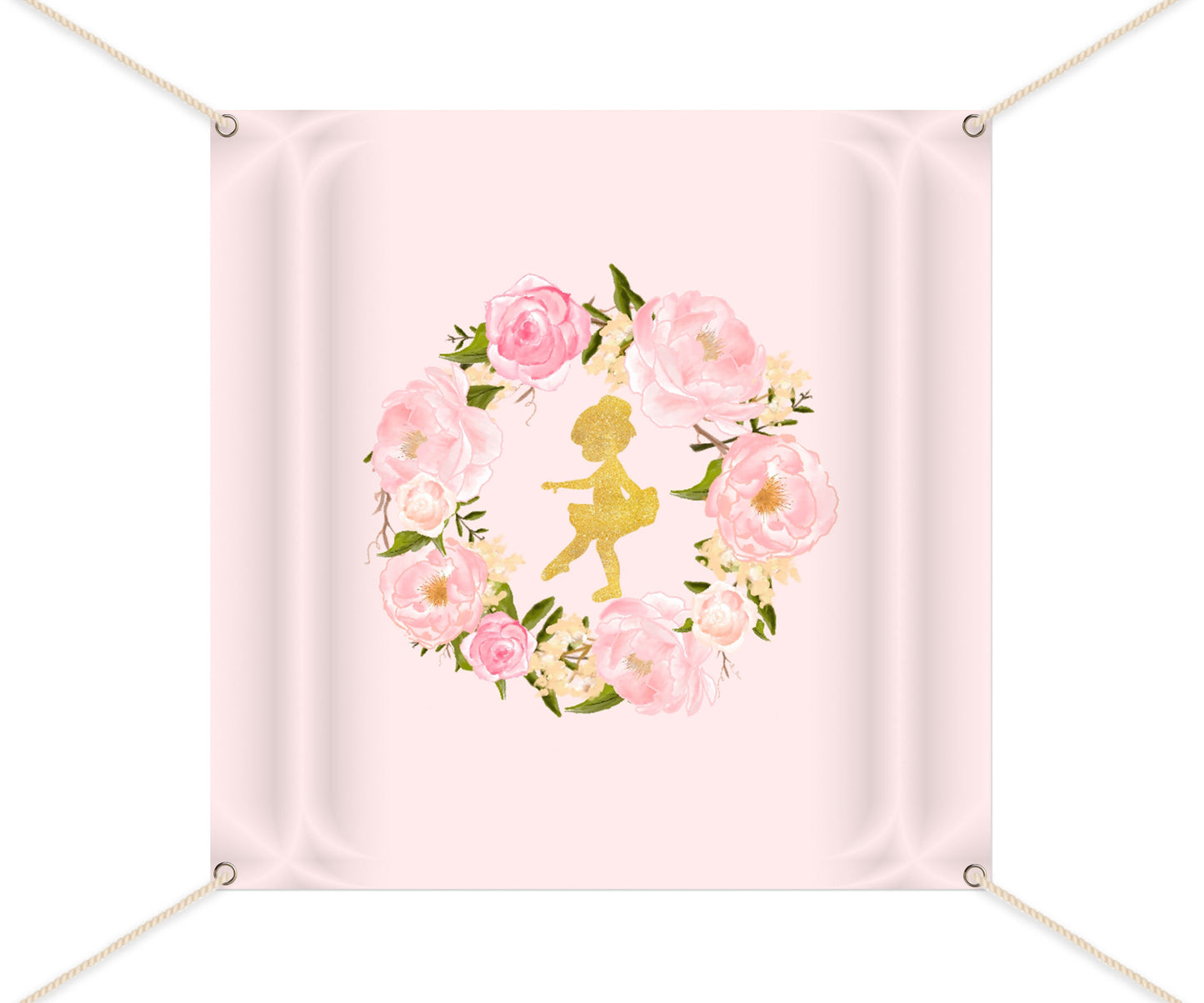 Ballerina Backdrop,Little Ballerina Watercolor Backdrop,Ballerina Party Decorations,Ballet Birthday Party Decorations,Tutu Party,Faux Gold