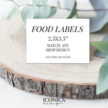 Load image into Gallery viewer, Food Labels/buffet Signs/tent Cards ||a La Carte || Made To Match Any of our Shop Collections

