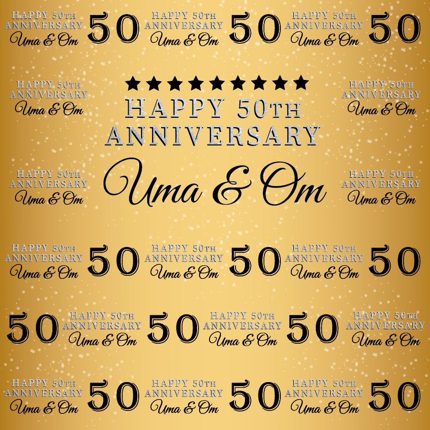 50th Anniversary Party Decor, Gold and Black Backdrop,50th Anniversary Banner,We still DO,Golden anniversary,Printed BBD0088