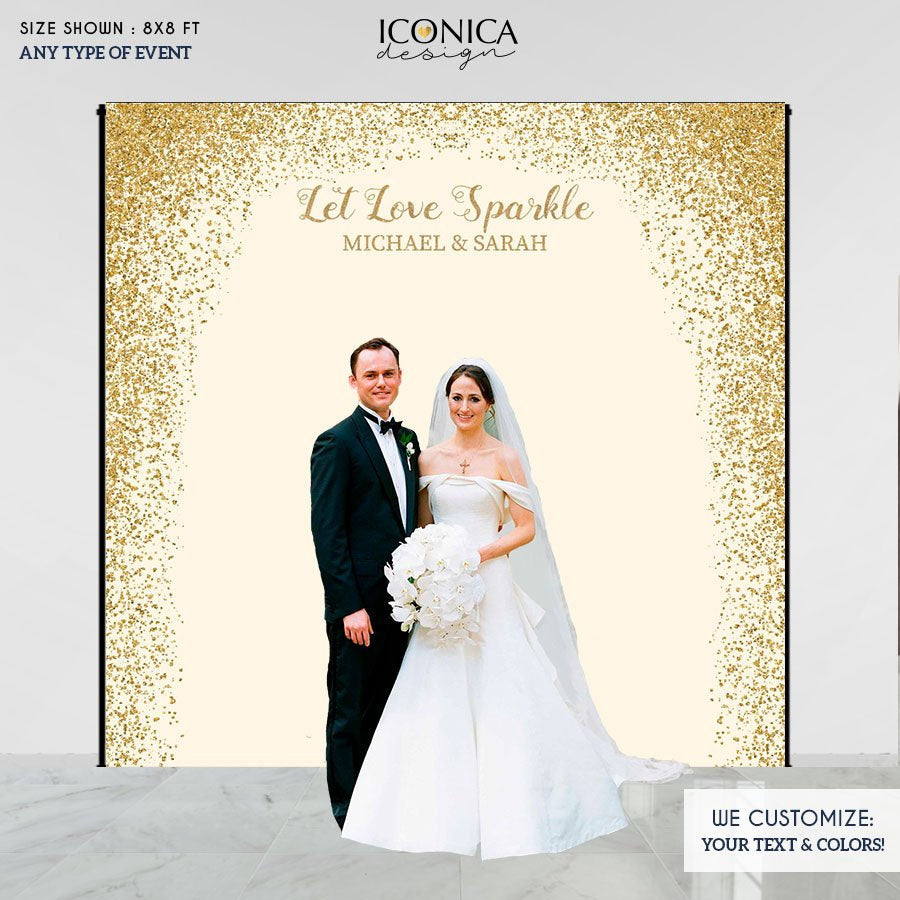 Wedding Photo Booth Backdrop, Custom Step And Repeat Backdrop, Engagement Party Banner, Red Carpet Backdrop, Printed Or Digital File BWD0010