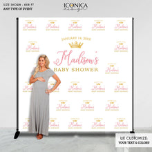 Load image into Gallery viewer, Photo Booth Backdrop Custom Step and Repeat Backdrop Banner Baby Shower Backdrop Red Carpet Baby Shower Banner Printed or Printable BBS0005
