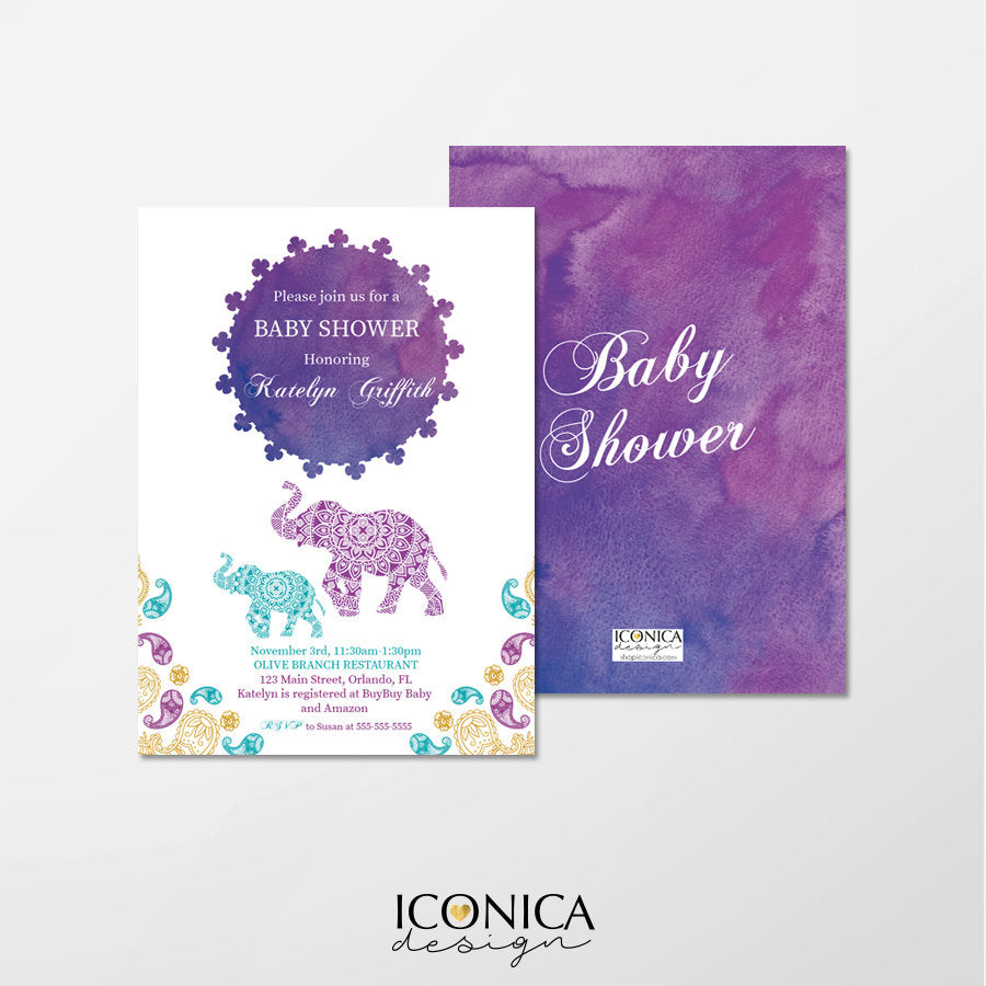 Moroccan Book Request Cards 3.5x2.5" Stock The Library Cards,Purple gold teal,Arabian Nights Baby Shower,File or Printed Cards