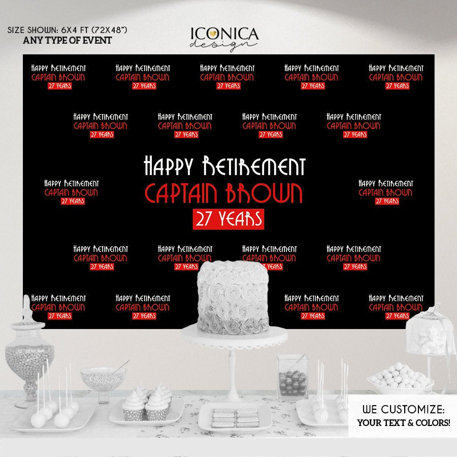 Retirement party photo booth, Happy Retirement, Step And Repeat Backdrop, Retirement Banner, Red Carpet, Printed Or Digital BRT0001