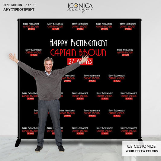 Retirement party photo booth, Happy Virtual Retirement, Step And Repeat Backdrop, Retirement Banner, Red Carpet, Printed Or Digital BRT0001