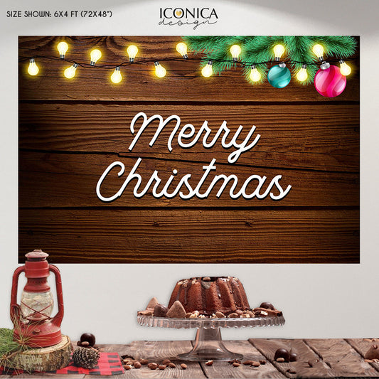 Holiday Decor,Holiday Photo Backdrop,Christmas Party vinyl backdrop Rustic Backdrop Happy Holidays Banner, Printed BHO0031