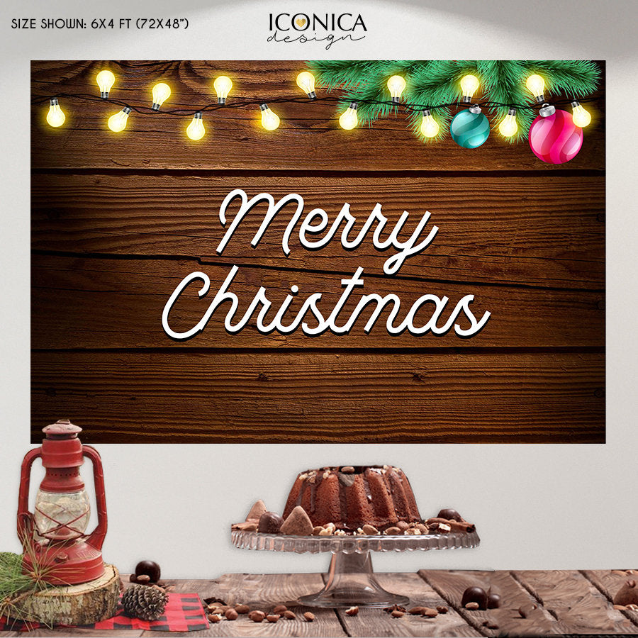 Holiday Party Photo Booth Backdrop,Christmas Party vinyl backdrop,Rustic Backdrop, Happy Holidays Banner, Printed BHO0031