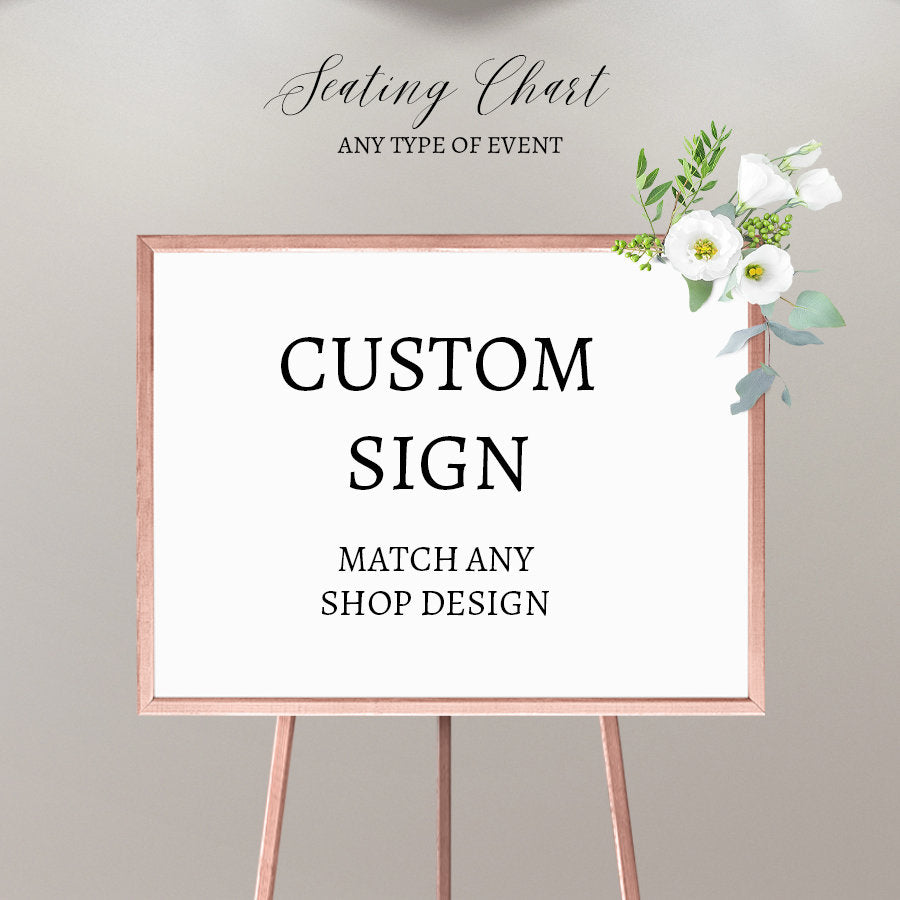 Custom Welcome Signs - A la carte Party Signs, Personalized Posters , Printed File, Custom Design, Free Shipping