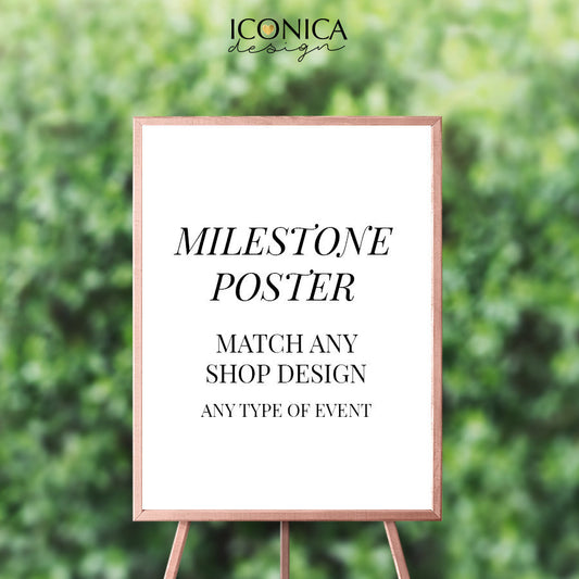 Custom Milestones Board, First Birthday Chalkboard Sign - Any Age or event - Custom Design,Printable Or Printed,Any type of Event, Any colors, A la carte