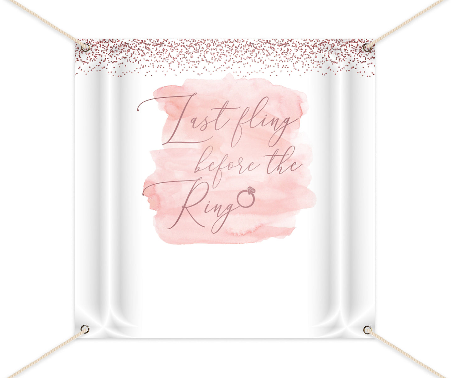 Bridal Shower Backdrop,Last Fling Before the Ring,Engagement Party Photo Backdrop,Vinyl Printed Banner,Ready to Ship RS-BBR0026