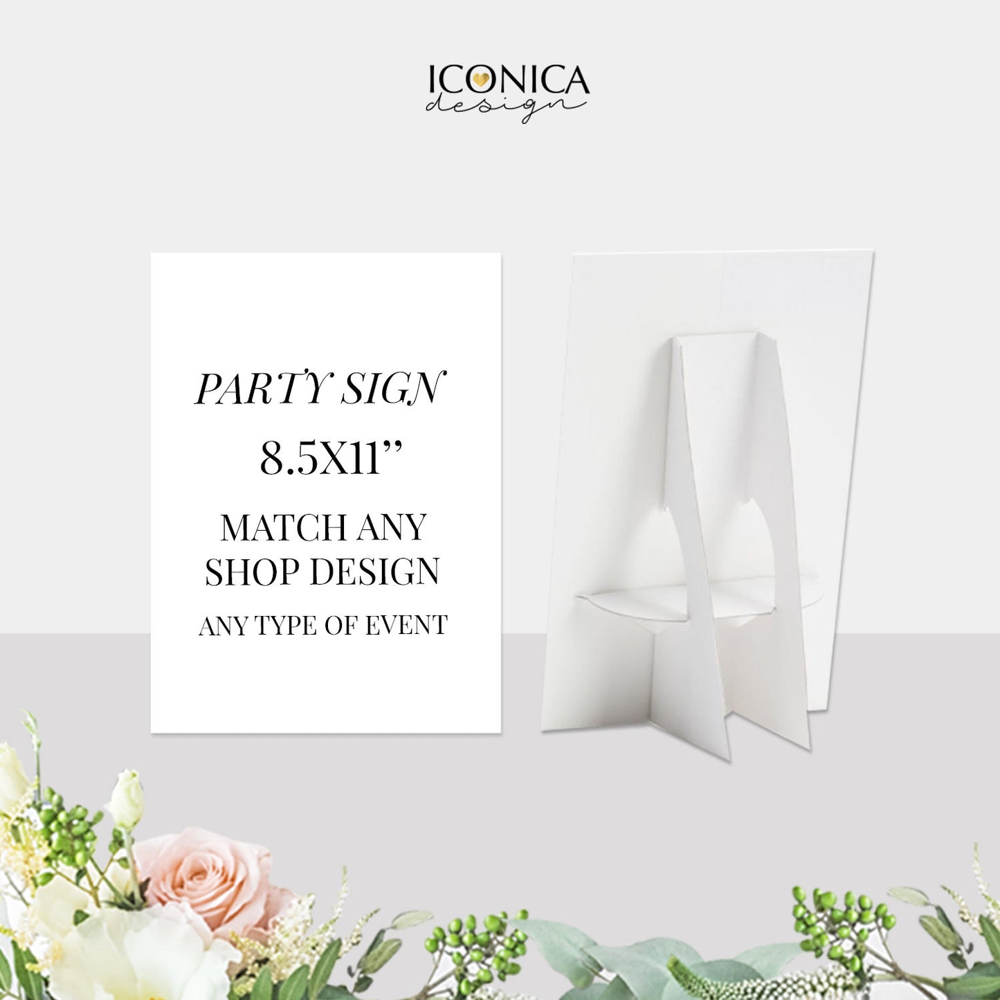 Party Sign 8x10" || A La Carte || Single Party Item Of Any Of Our Party Collections || Made To Match Any Id Invitation
