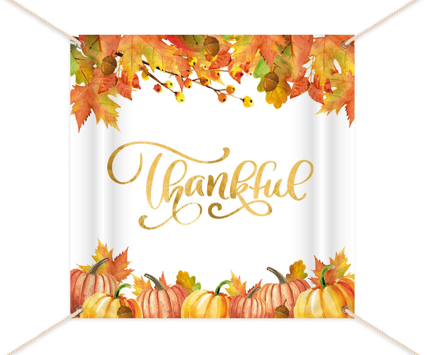 Thanksgiving Backdrop Thanksgiving Decor Thankful Banner Fall Party, Thanksgiving Dinner,Thanksgiving Feast Printed Banner  BHO0030