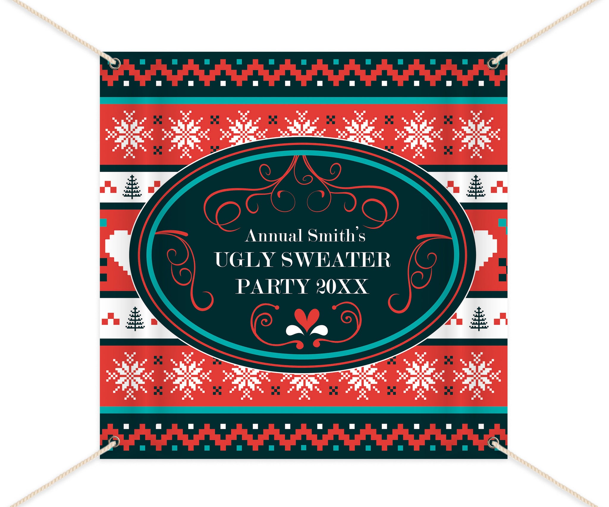 Ugly Sweater Party Backdrop, Ugly Sweater Photo Booth Backdrop