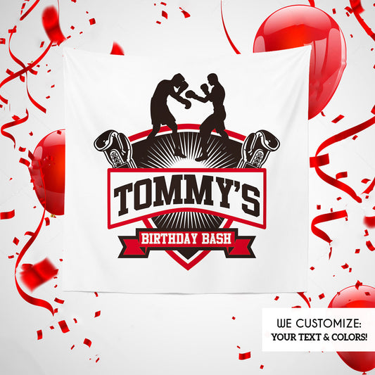 Boxing Party Decorations, Sports Birthday theme, Boxing Birthday Bash banner, Sports Party - Printed or Digital File BBD0084