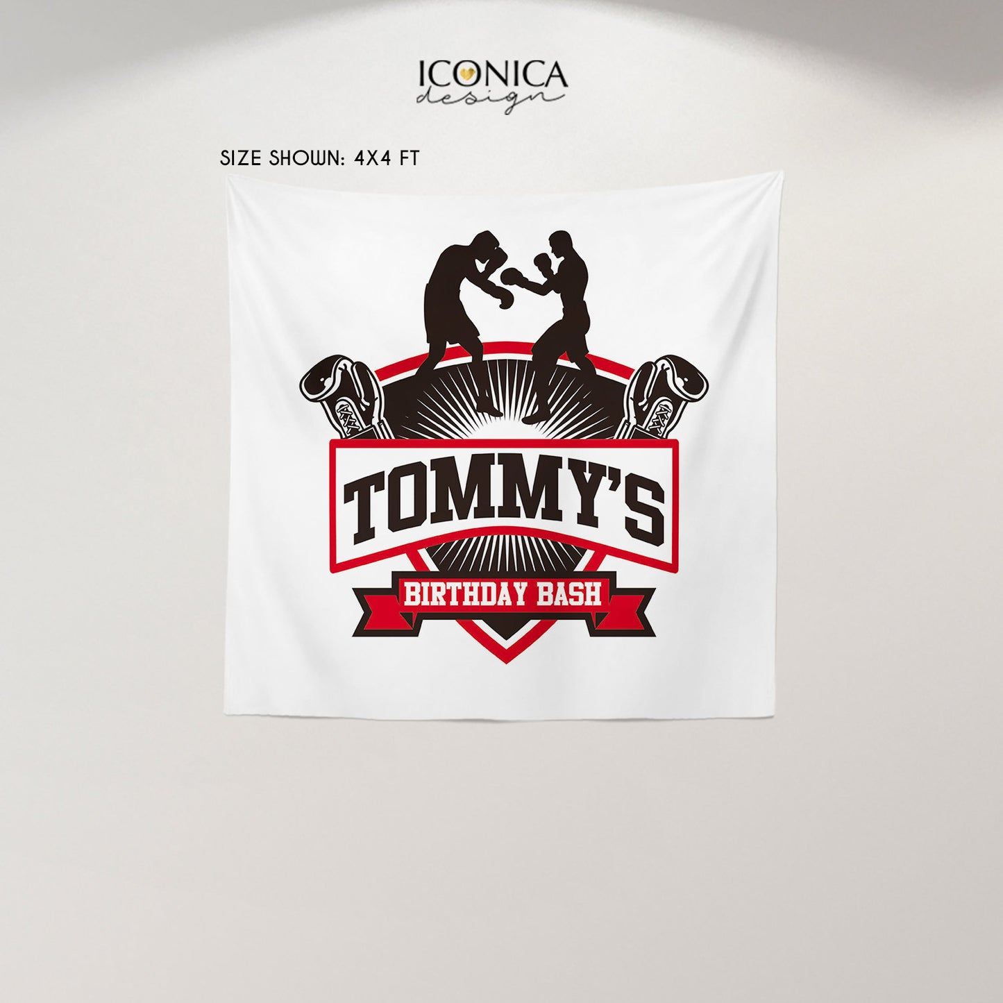 Boxing Party Decorations, Sports Birthday theme, Boxing Birthday Bash banner, Sports Party - Printed or Digital File BBD0084