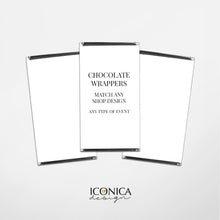 Load image into Gallery viewer, Chocolate Wrapper || A La Carte || Single Party Item Of Any Of Our Party Collections || Made To Match Any Id Invitation
