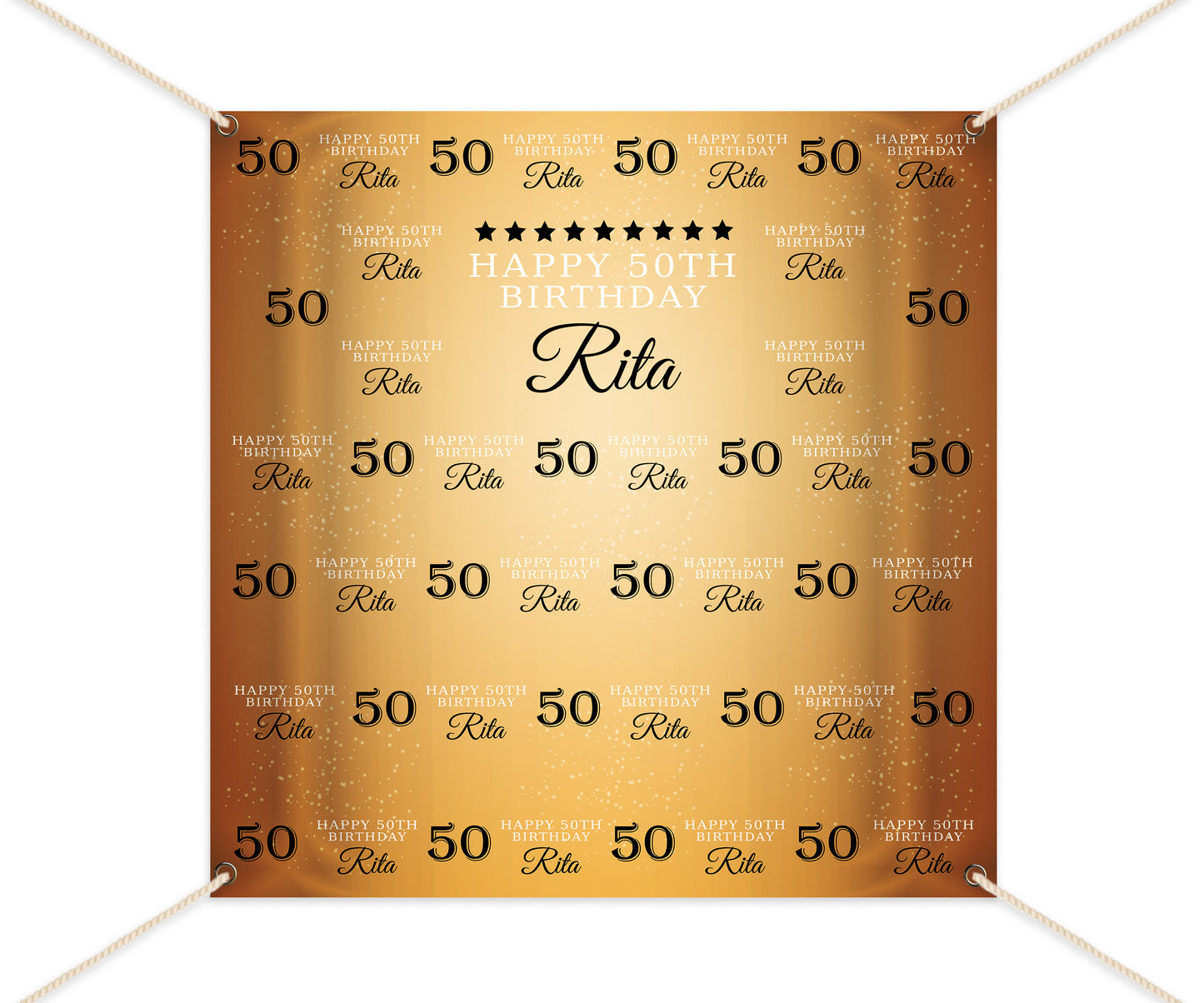 Photo Booth Backdrop, 50th Birthday, Custom Step And Repeat Backdrops, Milestone Birthday Backdrop, Personalized, gold backdrop Printed - Bbd0001
