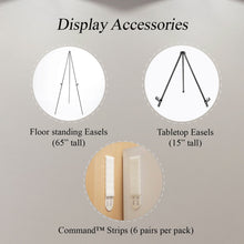 Load image into Gallery viewer, Upgrade your FOAM BOARD Sign or Poster purchase with Display Accessories: Floor standing easel,Tabletop easels,Command™ Strips
