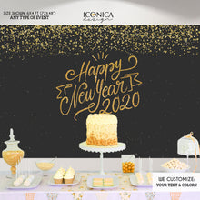 Load image into Gallery viewer, New Year’s Eve Party Supplies,New Year&#39;s Eve party Photo Booth Backdrop,New Year’s Eve Decoration,Gold Glitter NYE PARTY Decor BHO0034
