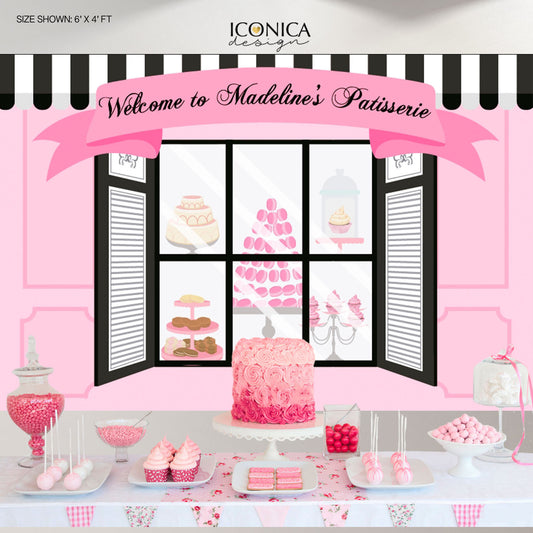 Paris backdrop,patisserie backdrop, Personalized Paris cafe backdrop,patisserie,cafe backdrop,french cafe backdrop