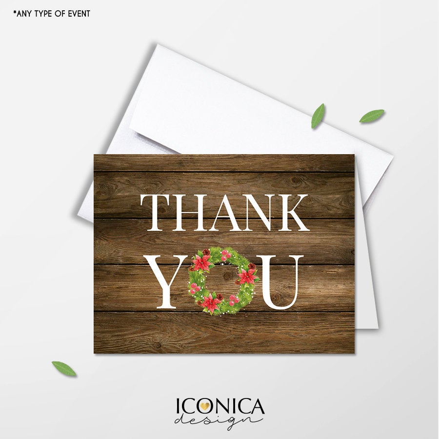 Thank You Cards A2, thick matte paper 120#,A2 Folded, White Or Cream Envelopes included, Printed Cards - A la carte