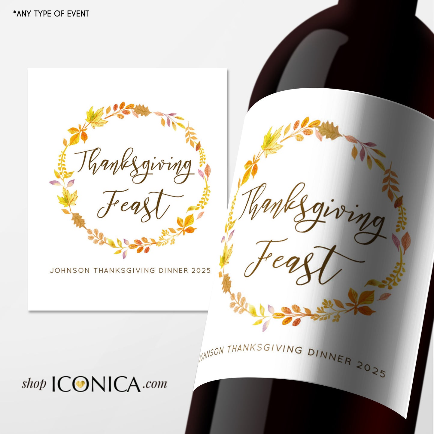 Thanksgiving Labels,Personalized Fall Party Labels,Bottle Labels,Champagne Labels,Thanksgiving Feast beer or wine labels,Adult Party Favors