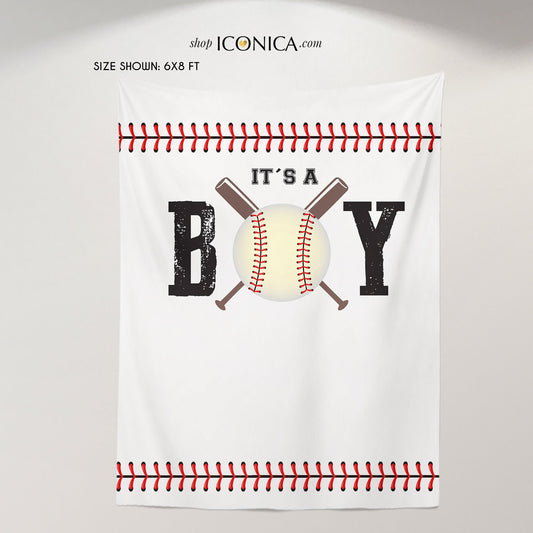 Virtual Baby Shower Baseball Baby Shower Decor, Sports Photo Backdrop, Baseball Photo Backdrop, All Star Party Decor,Printed Backdrop