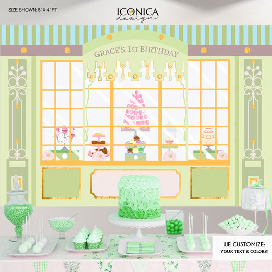 Patisserie Backdrop, French Party Banner, Bake Shop Backdrop, Digital File Or Printed Banner