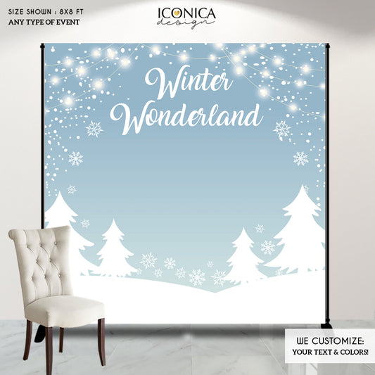 Winter Wonderland Backdrop,Chritmas Backdrop,Winter Party Backdrop,White Christmas Decor ,Printed BWD0021