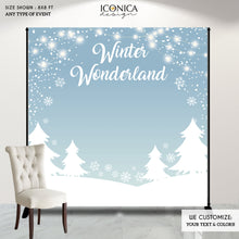 Load image into Gallery viewer, Winter Wonderland Backdrop,Chritmas Backdrop,Winter Party Backdrop,White Christmas Decor ,Printed BWD0021
