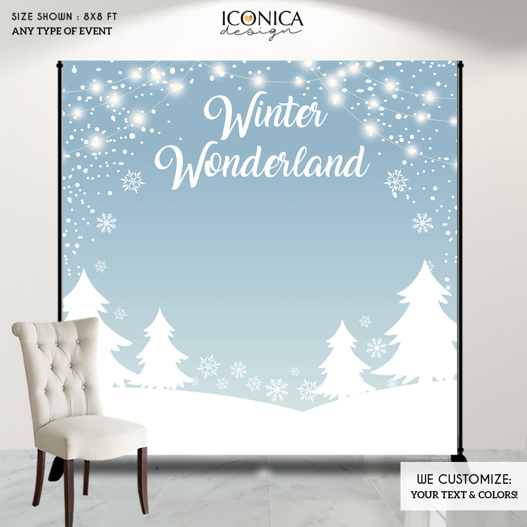 Winter Wonderland Backdrop,Chritmas Backdrop,Winter Party Backdrop,White Christmas Decor ,Printed BWD0021