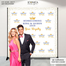 Load image into Gallery viewer, Virtual Homecoming Party Photo Backdrop, School Homecoming Photo Booth, Homecoming Dance Decor, HOCO Dance, Graduation Party Backdrop, Prom
