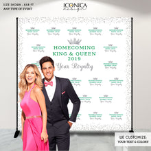 Load image into Gallery viewer, School Homecoming Photo Booth Backdrop,Virtual Homecoming Party Photo,Homecoming Dance Decor, HOCO Dance, Graduation Party Backdrop,Prom

