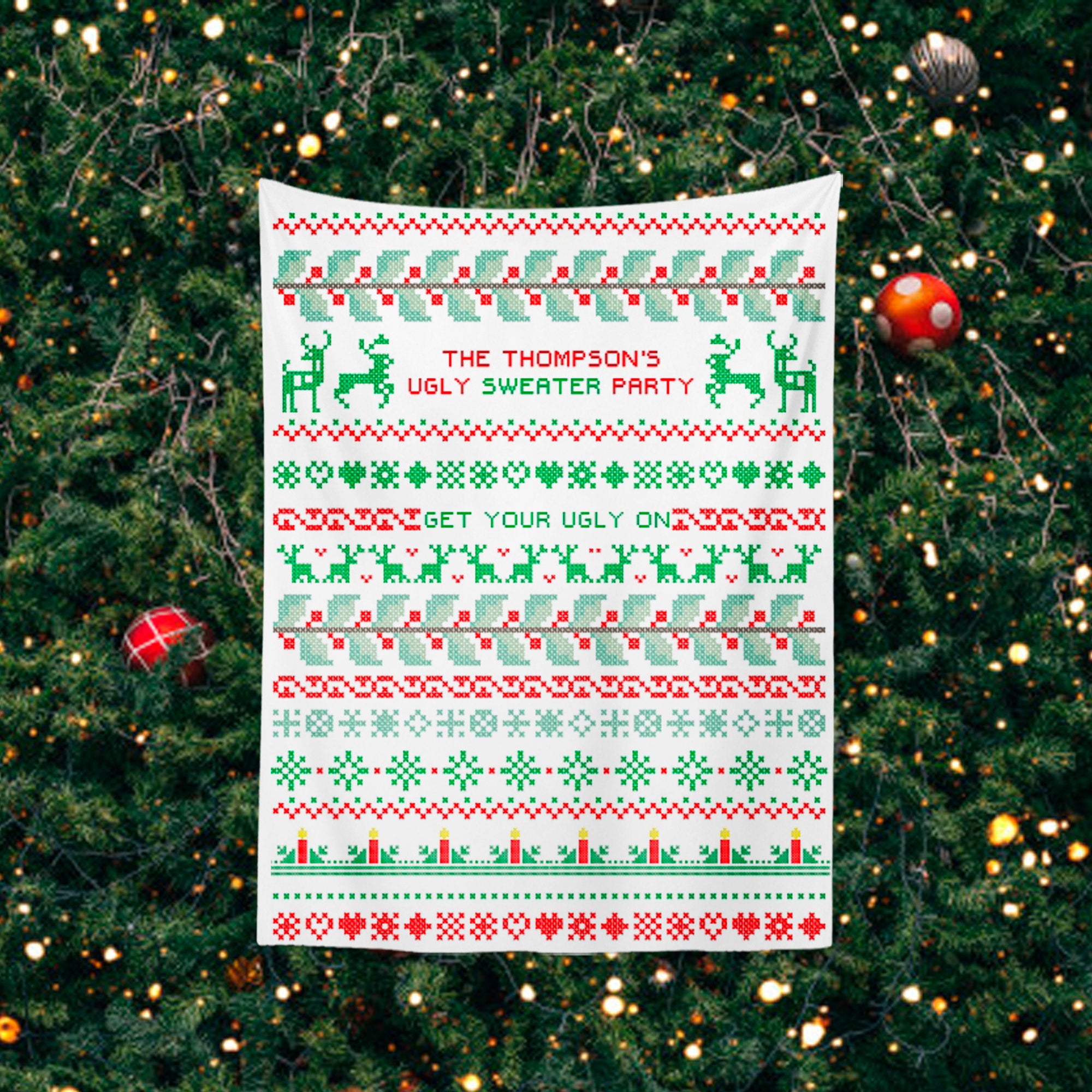 Ugly sweater deals photo backdrop