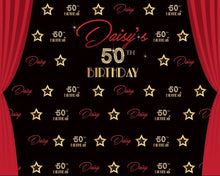 Load image into Gallery viewer, Hollywood Party Backdrop,Personalized Movie Star backdrop,18 Birthday, Step And Repeat, Red carpet, Photo Booth,Printed Or Printable BBD0105
