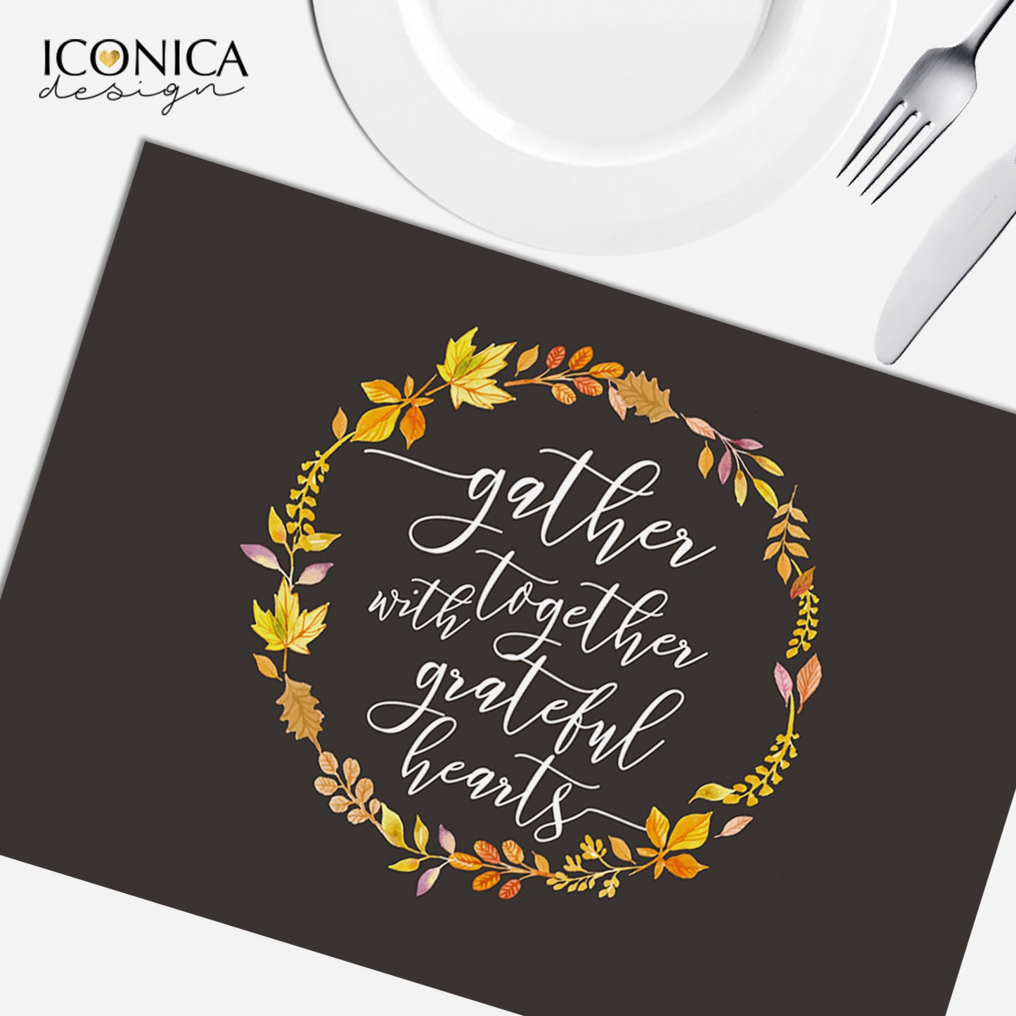 Thanksgiving Placemat Personalized, Fall Placemat 8x10,DIY, Printable File only,Thanksgiving Feast Decorations
