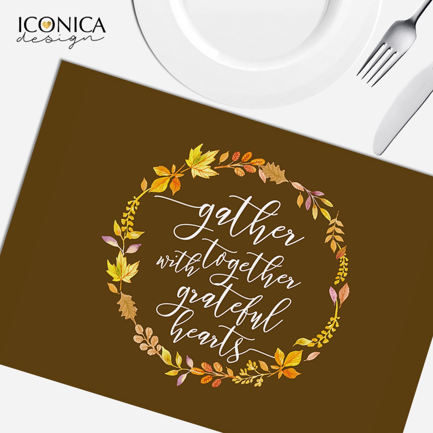 Thanksgiving Placemat Personalized, Fall Placemat 8x10,DIY, Printable File only,Thanksgiving Feast Decorations