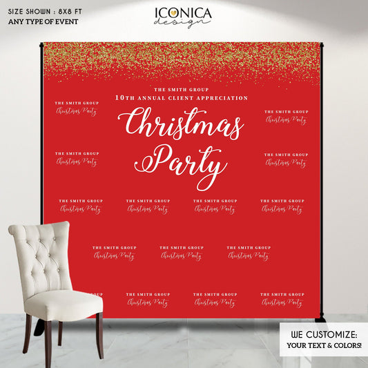 Christmas backdrop, Christmas Photo Booth Backdrop, Christmas Party Backdrop, Holiday Party ,Printed BHO0007