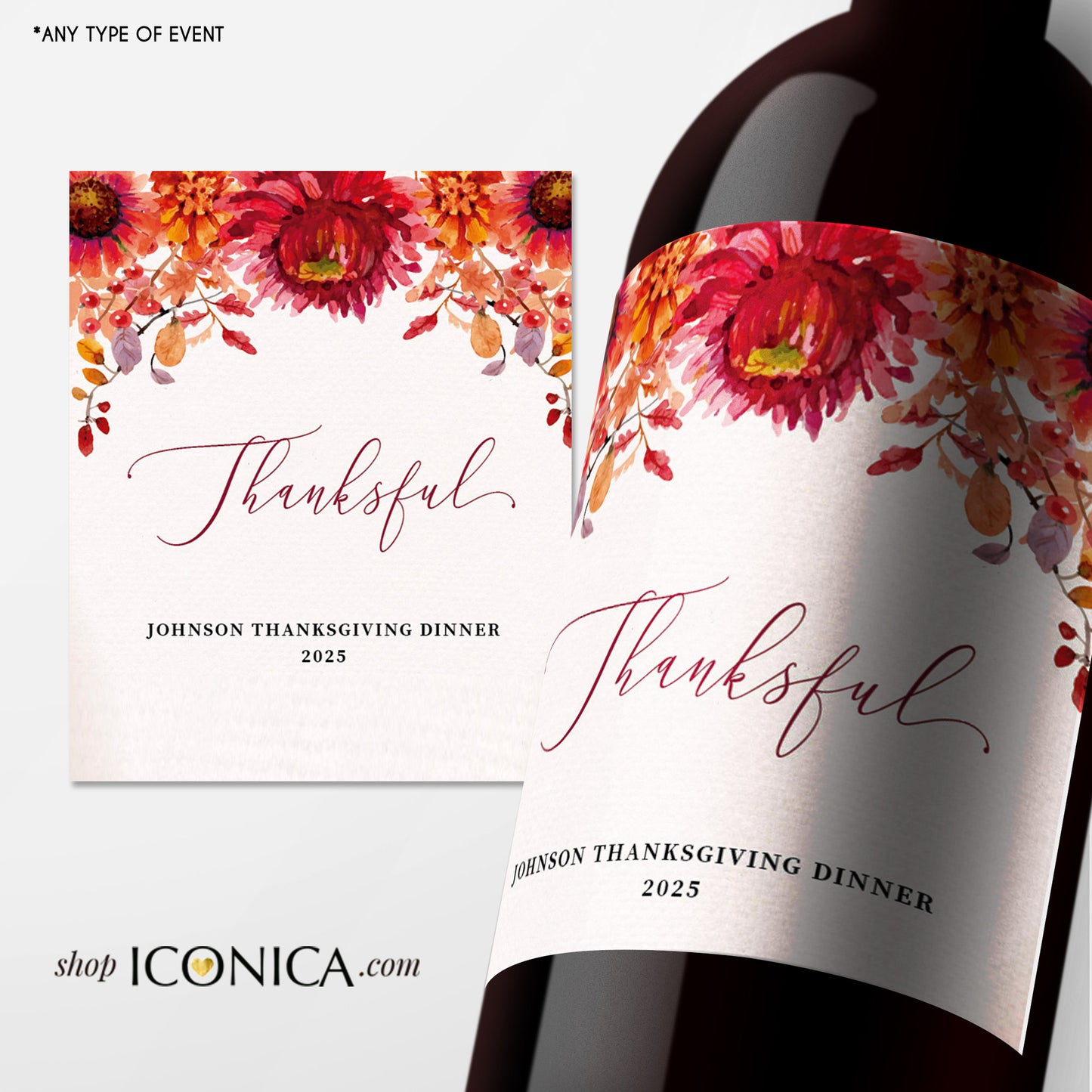 Thanksgiving Labels,Personalized Fall Party Labels,Bottle Labels,Bottle wrappers,Thanksgiving Feast beer or wine labels,Adult Party Favors