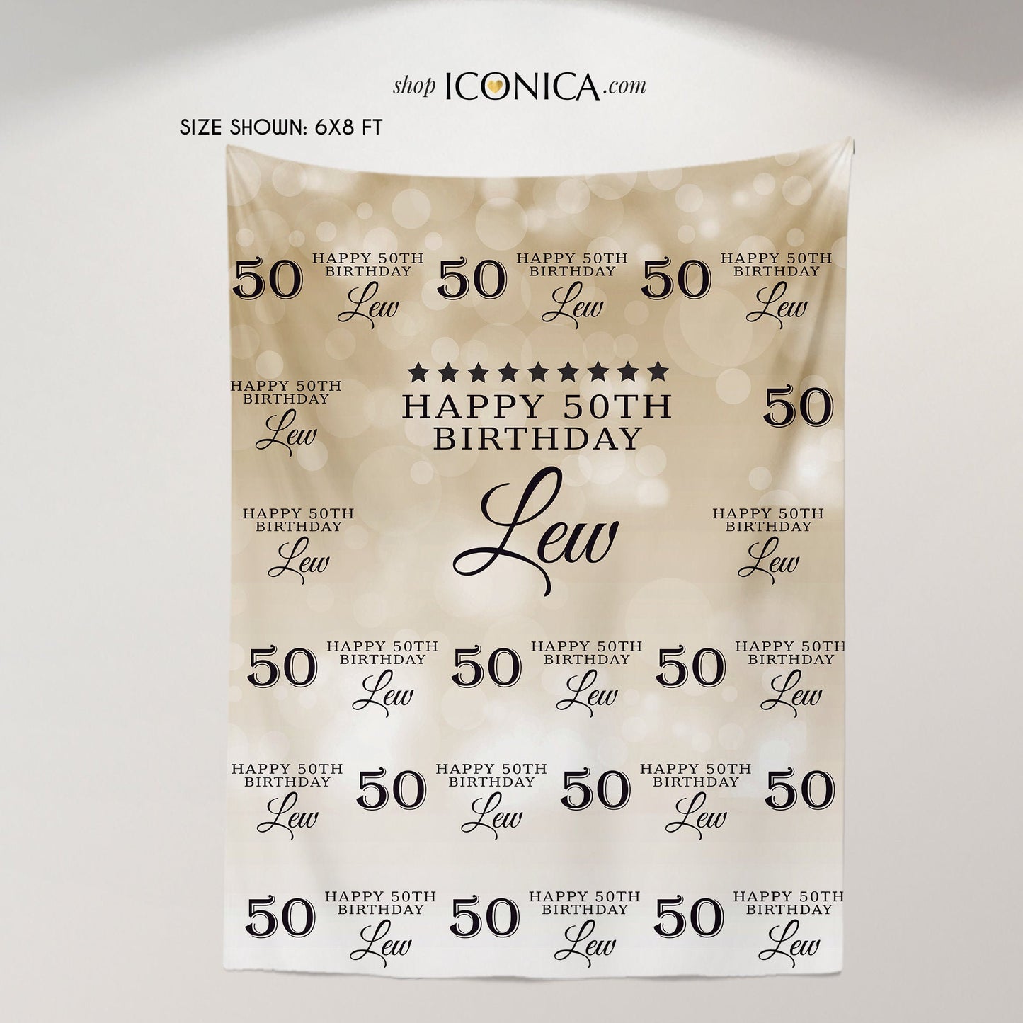 Birthday Photo Booth Backdrop, Milestone Birthday Backdrop, Custom Step And Repeat Backdrop Red Carpet Banner 50th Birthday Printed - BBD0032