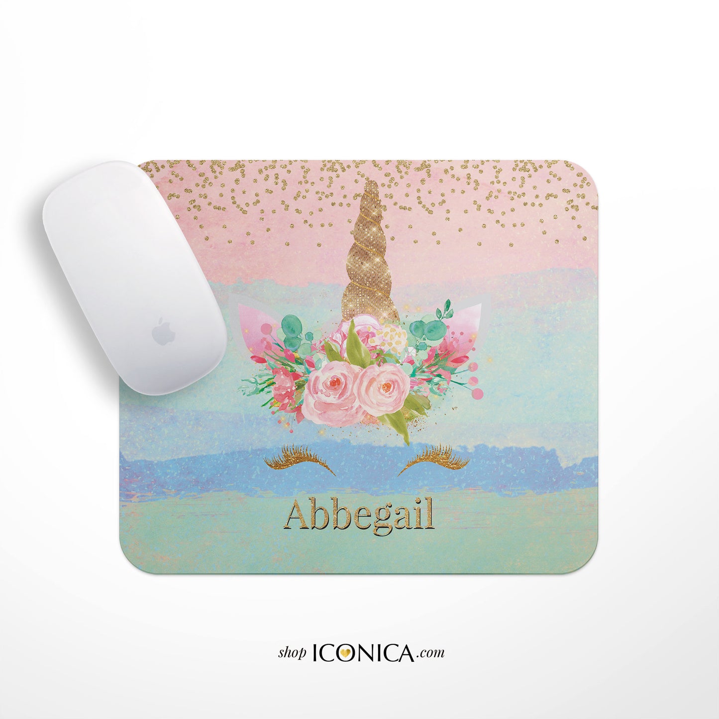 Unicorn Mouse Pad,unicorn office decor,Christmas Gift, Desk Mouse Pad, Magical Unicorn Desk accessories,Personalized Mouse Pad, MP0006