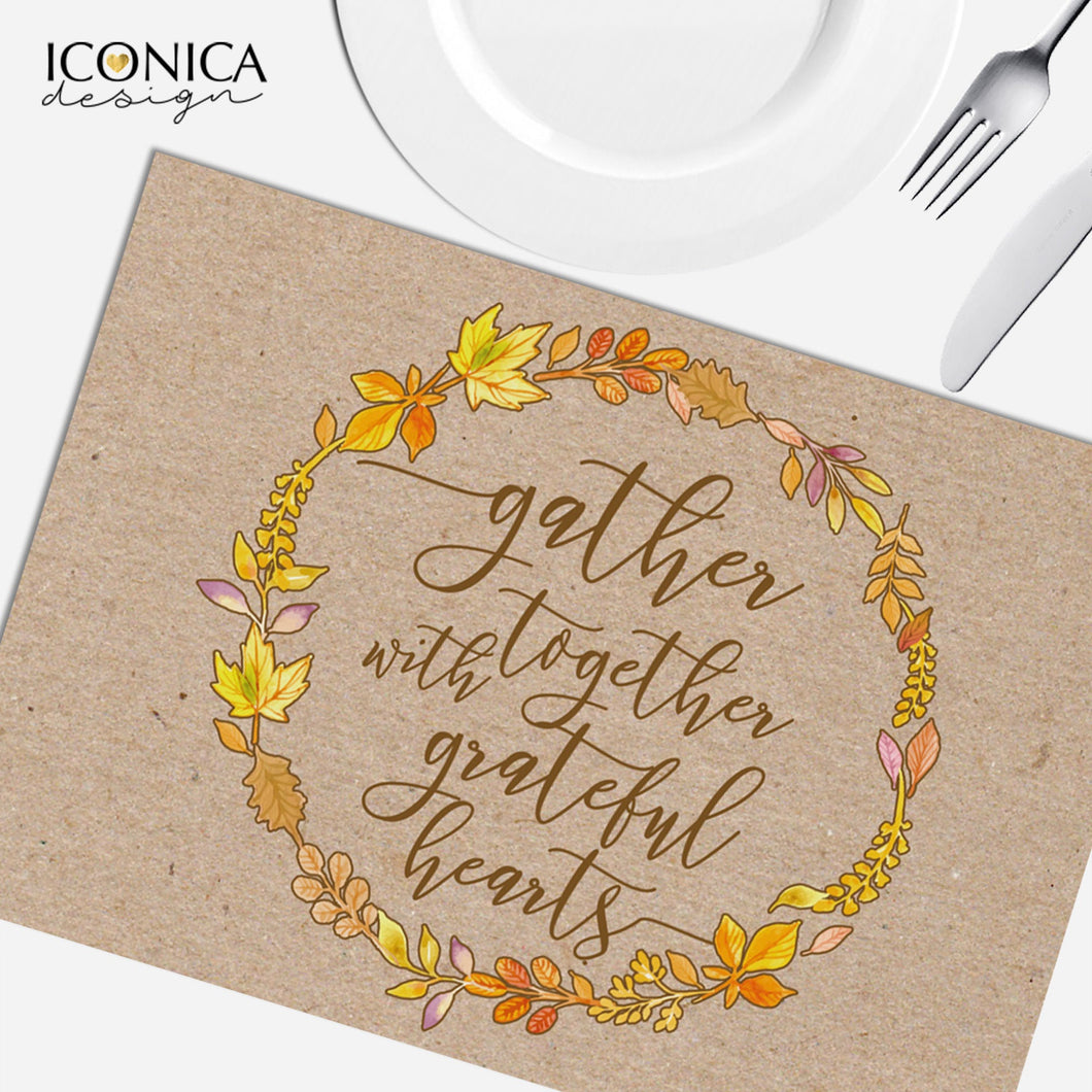 Thanksgiving Placemat Personalized, Fall Placemat 8x10,DIY, Printable File only,Thanksgiving Feast Decorations