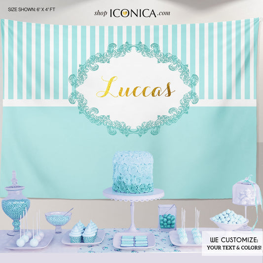 Blue and Gold Backdrop Elegant Party Backdrop | Royal party Backdrop | any type of event | any age | any color | Printed or Printable File