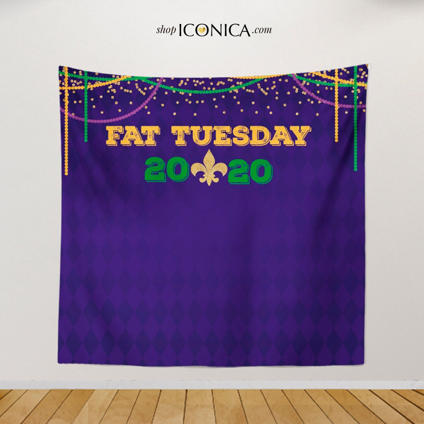 Fat Tuesday Party Backdrop, Mardi Gras Party Backdrop,Masquerade Ball Birthday Decorations,Personalized Masquerade Photo Backdrop Any color