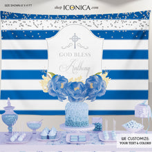 Load image into Gallery viewer, First Communion Photo Booth Backdrop, Custom Step And Repeat Backdrop,Religious Banner,Printed Or Printable, Any color,Free Shipping BFC0009
