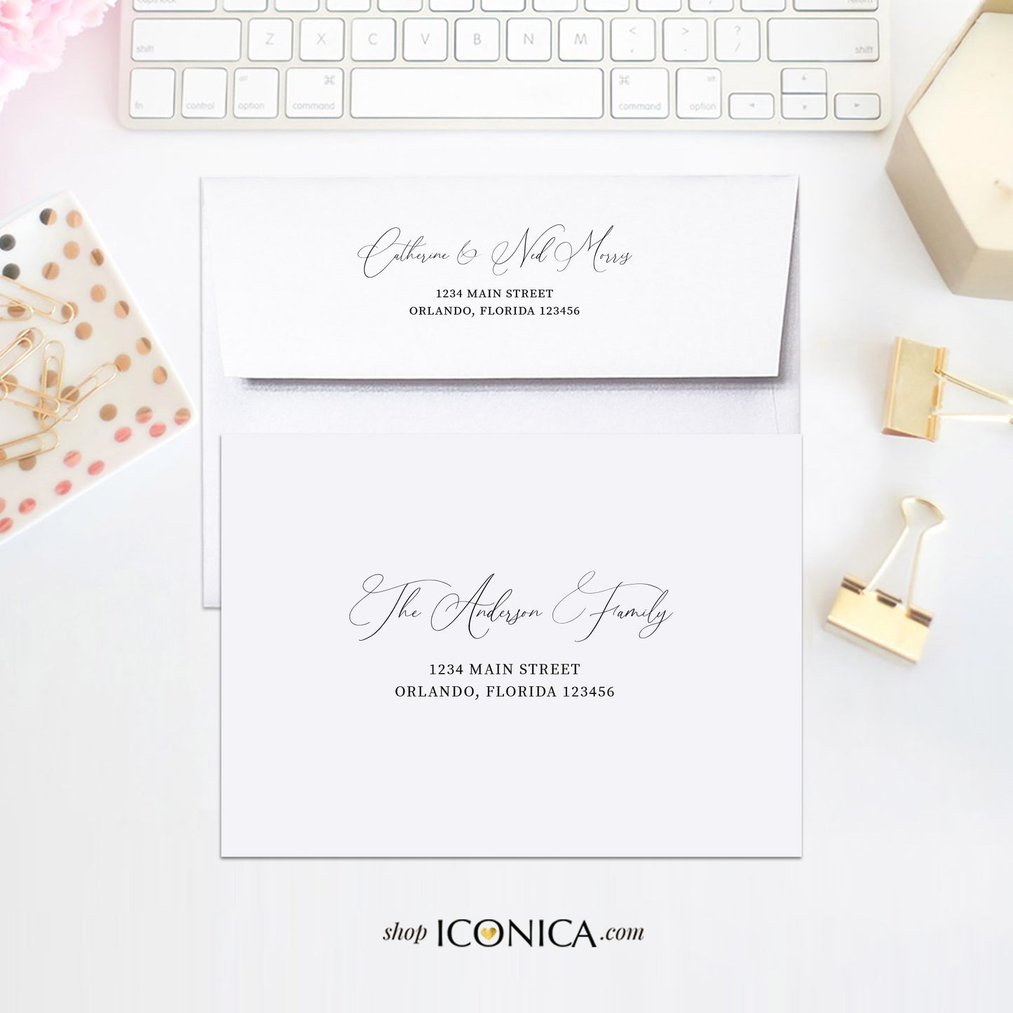 Return and/or Guest Addressing,Envelope Printing,Invitations Add-On,Printed Envelopes,Choose between front and flap printing