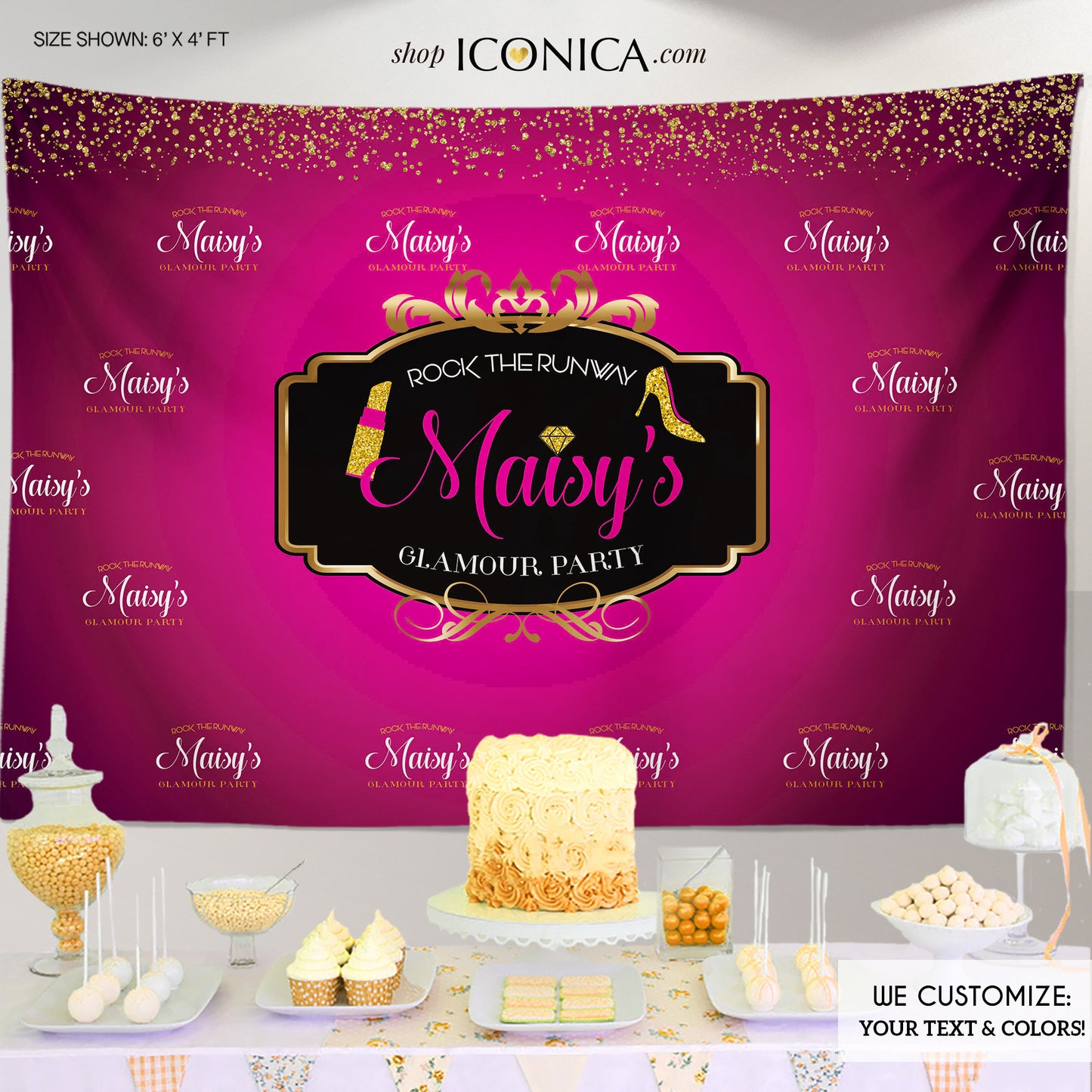 Fifty Birthday Party Backdrop,Stepping into my 50's Banner Personalized,50th or any age,50th Birthday Decor, Printed or Printable File