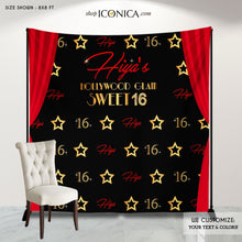 Load image into Gallery viewer, Magical Birthday Backdrop,Magic Show Party Decor,Hollywood Party Personalized Banner,Movie Star backdrop 13 Birthday Step And Repeat BBD0105
