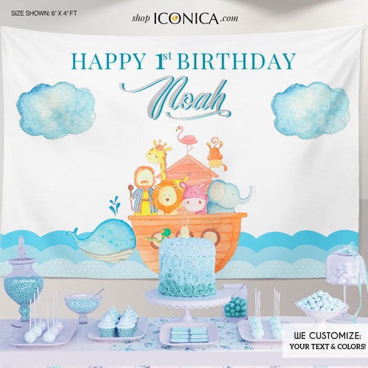 Noah's Ark Party Backdrop,Noah's Ark 1st Birthday Backdrop,Noah's Ark Baptism Backdrop,Noah's Ark party supplies